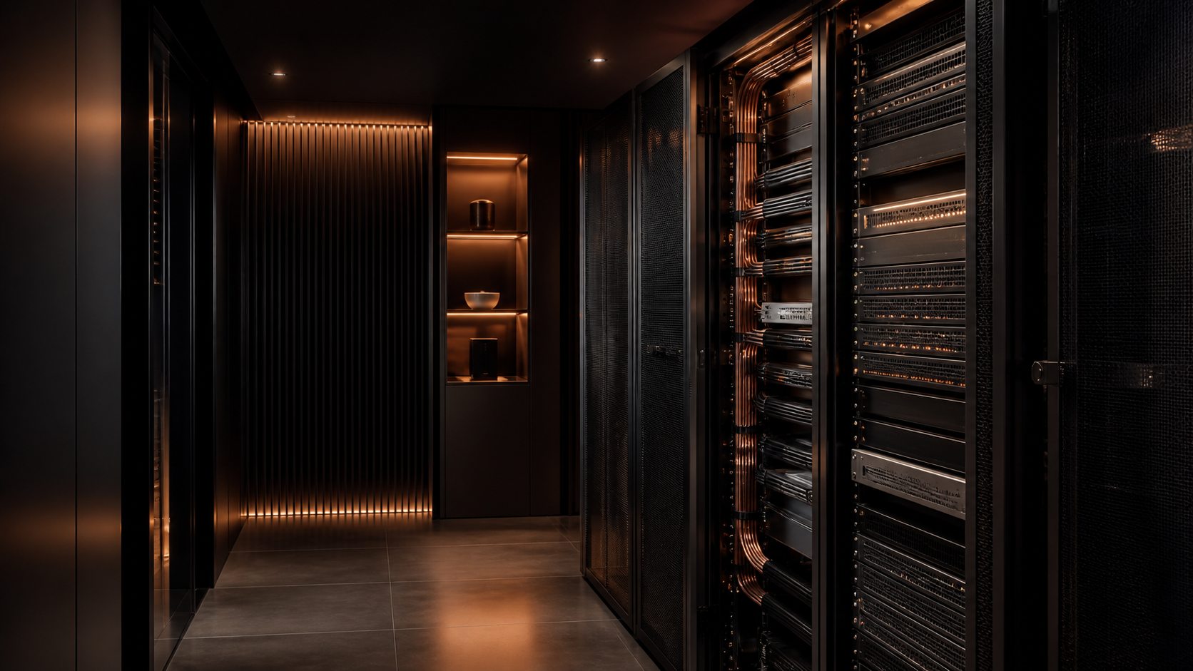 A modern, meticulously organised server environment.